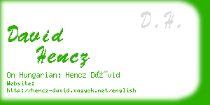 david hencz business card